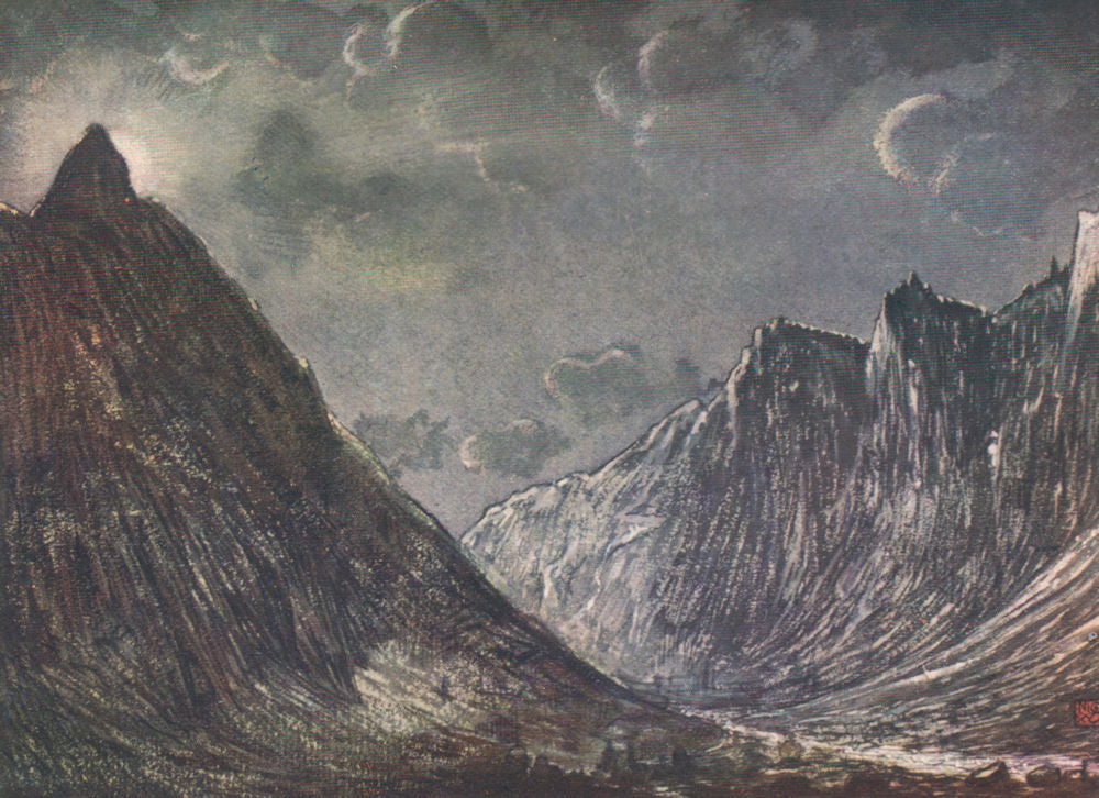 ROMSDAL. 'Romsdals Horn' by Nico Jungman. Norway 1905 old antique print